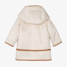 Chloé-Girls Ivory Faux Fur Lined Coat | Childrensalon Outlet