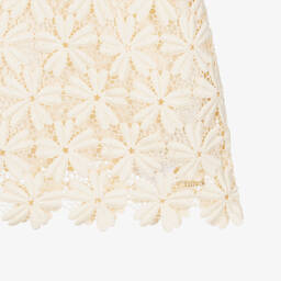 Chloé-Girls Ivory Floral Guipure Lace Dress | Childrensalon Outlet