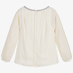 Chloé-Girls Ivory Lace Blouse | Childrensalon Outlet