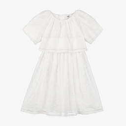 Chloé-Платье кремовое многослойное для девочек | Childrensalon Outlet