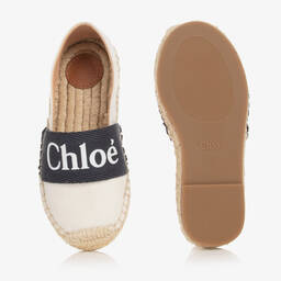 Chloé-Кремово-синие эспадрильи | Childrensalon Outlet