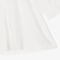 Chloé-Girls Ivory Organic Cotton Embroidered Dress | Childrensalon Outlet