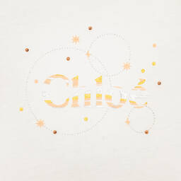 Chloé-Girls Ivory Organic Cotton T-Shirt  | Childrensalon Outlet