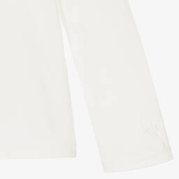 Chloé-Girls Ivory Organic Cotton Top | Childrensalon Outlet