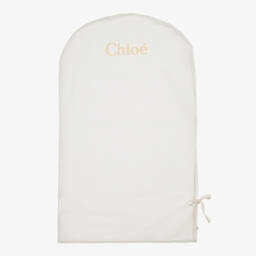 Chloé-Girls Ivory Silk Chiffon Ribbon Dress | Childrensalon Outlet