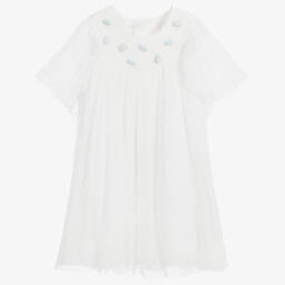 Chloé-Girls Ivory Silk Dress | Childrensalon Outlet
