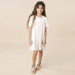 Chloé-Girls Ivory Silk Dress | Childrensalon Outlet