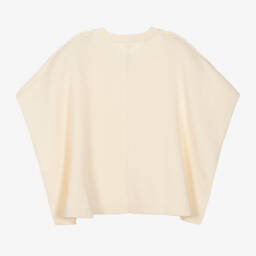 Chloé-Girls Ivory Textured Knit Cape | Childrensalon Outlet