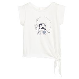 Chloé-Girls Ivory Toucan T-Shirt  | Childrensalon Outlet