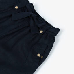 Chloé-Girls Linen Azure Wide-Leg Trousers | Childrensalon Outlet