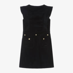 Chloé-Girls Midnight Corduroy Frock | Childrensalon Outlet