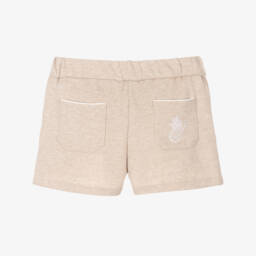 Chloé-Girls Natural Tone Cotton Knit Shorts | Childrensalon Outlet