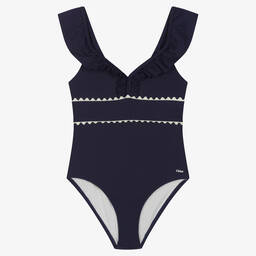 Chloé-مايّو مزين بكشكش لون كحلي للبنات | Childrensalon Outlet