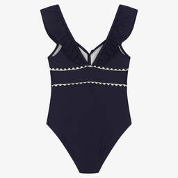 Chloé-مايّو مزين بكشكش لون كحلي للبنات | Childrensalon Outlet