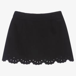 Chloé-Girls Navy Blue Wool Skirt | Childrensalon Outlet