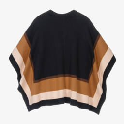 Chloé-Girls Navy Cotton Wool Cape | Childrensalon Outlet