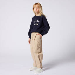 Chloé-Кремовый пуловер из органического хлопка для девочек | Childrensalon Outlet