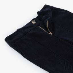 Chloé-Girls Navy Wide-Leg Corduroy Pants | Childrensalon Outlet