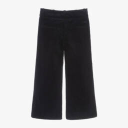 Chloé-Girls Navy Wide-Leg Corduroy Pants | Childrensalon Outlet