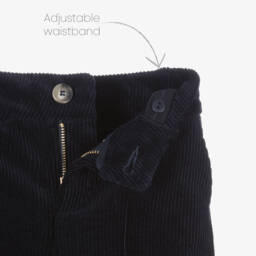 Chloé-Girls Navy Wide-Leg Corduroy Pants | Childrensalon Outlet