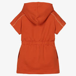 Chloé-Оранжевое хлопковое платье с капюшоном | Childrensalon Outlet