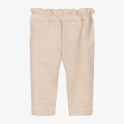 Chloé-Girls Organic Cotton Beige Trousers | Childrensalon Outlet