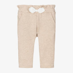 Chloé-Girls Organic Cotton Beige Trousers | Childrensalon Outlet