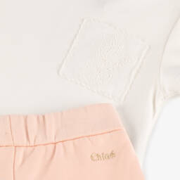 Chloé-Girls Pastel Cotton Knit Outfit | Childrensalon Outlet