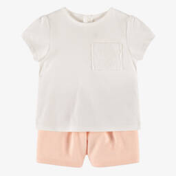 Chloé-Girls Pastel Cotton Knit Outfit | Childrensalon Outlet