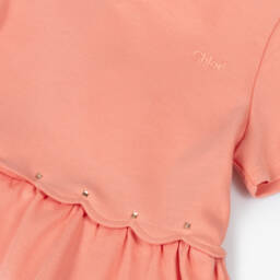 Chloé-Girls Pastel Cotton Scallop Frock | Childrensalon Outlet