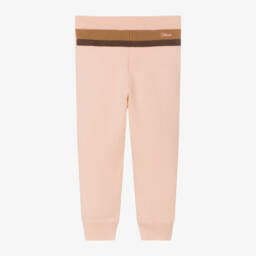 Chloé-Girls Pastel Pink Knit Trousers | Childrensalon Outlet