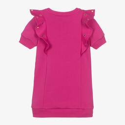 Chloé-Girls Pink Cotton Eyelet Dress | Childrensalon Outlet