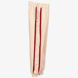 Chloé-Girls Pink Cotton Joggers | Childrensalon Outlet