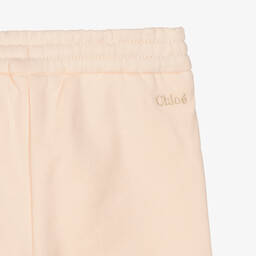 Chloé-Girls Pink Cotton Joggers | Childrensalon Outlet