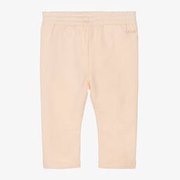 Chloé-Girls Pink Cotton Joggers | Childrensalon Outlet