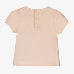 Chloé-Girls Pink Cotton Logo T-Shirt | Childrensalon Outlet