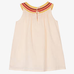 Chloé-Розовое хлопковое платье с макраме | Childrensalon Outlet