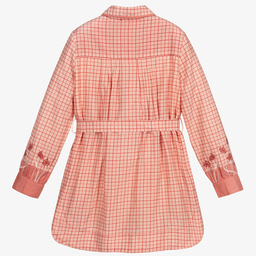 Chloé-Girls Pink Cotton Shirt Dress | Childrensalon Outlet