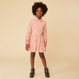 Chloé-Girls Pink Cotton Shirt Dress | Childrensalon Outlet