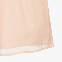 Chloé-فستان قطن فوال وكروشيه لون زهري | Childrensalon Outlet