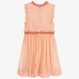 Chloé-Girls Pink Crêpe Dress | Childrensalon Outlet