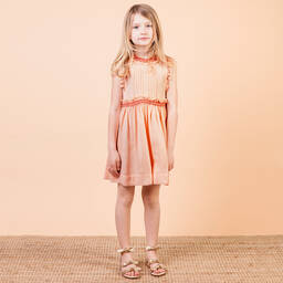Chloé-Girls Pink Crêpe Dress | Childrensalon Outlet