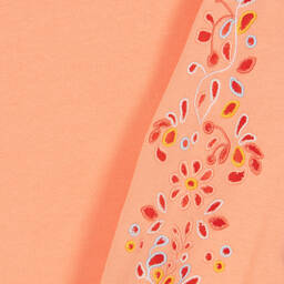 Chloé-Girls Pink Floral Embroidered Sweatshirt | Childrensalon Outlet