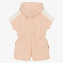 Chloé-Розовый хлопковый комбинезон с капюшоном | Childrensalon Outlet