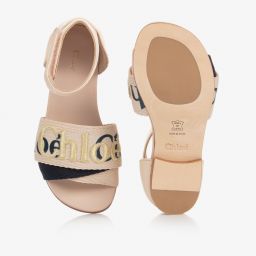 Chloé-Розовые кожаные сандалии для девочек | Childrensalon Outlet