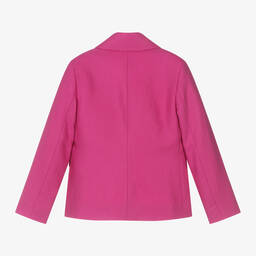 Chloé-Girls Pink Linen & Cotton Twill Blazer | Childrensalon Outlet