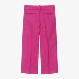 Chloé-Girls Pink Linen & Cotton Twill Trousers | Childrensalon Outlet