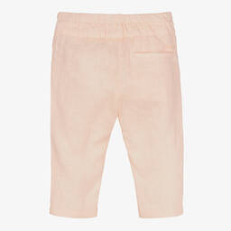 Chloé-Розовые льняные брюки для девочек | Childrensalon Outlet
