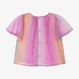 Chloé-Розовая хлопковая блузка с эффектом омбре для девочек | Childrensalon Outlet