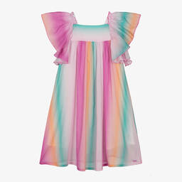 Chloé-Girls Pink Ombré Cotton Dress | Childrensalon Outlet